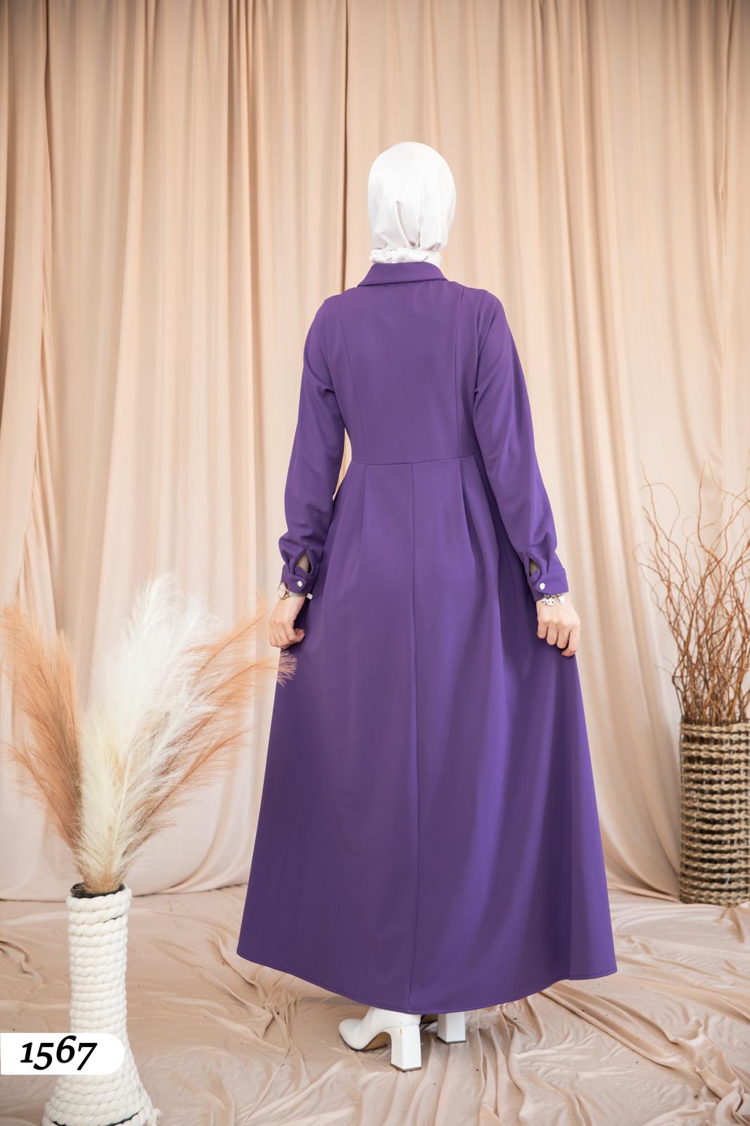 Dress With Zipper and Belt 1567