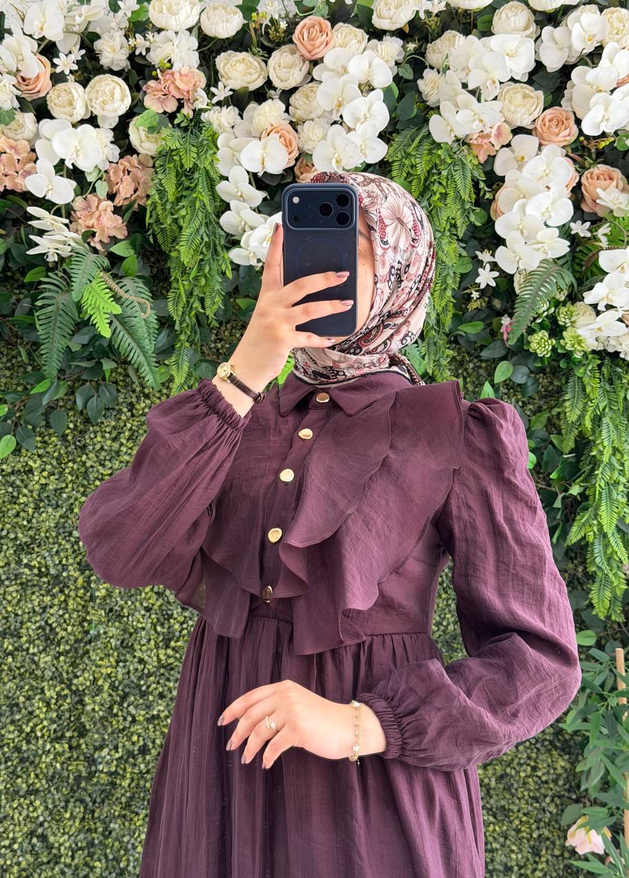 Şifon Harmosa Astarlı Elbise 9260