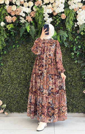 Şifon Astarlı Elbise 9219