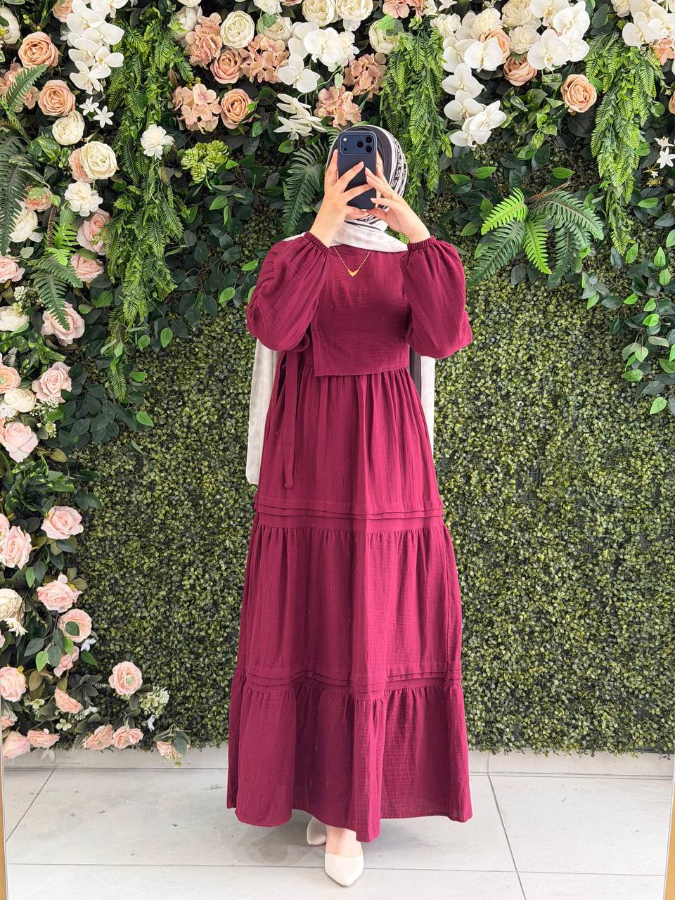 Müslin Elbise 9253 - Moda Fatma
