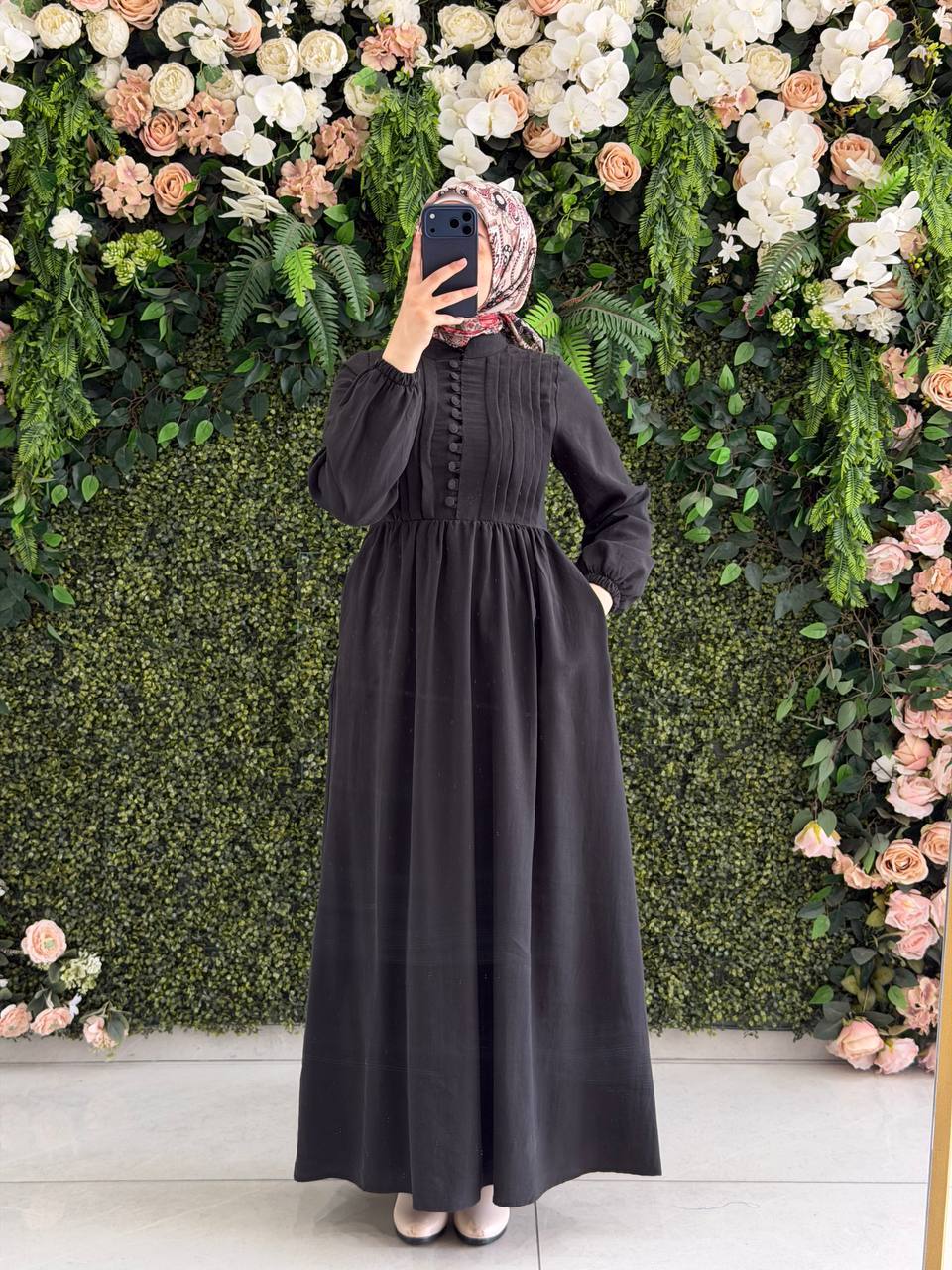 Keten Elbise 9147 - Moda Fatma