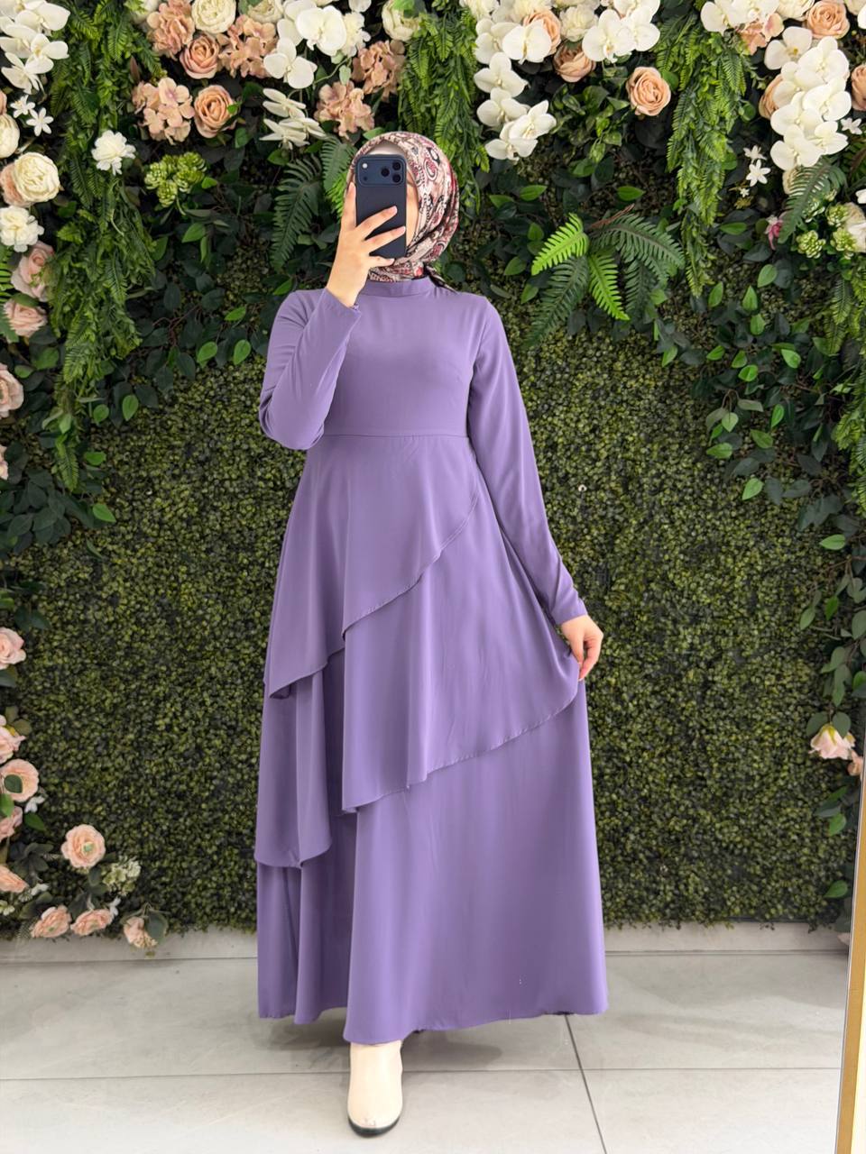 Medine İpek Elbise 9207