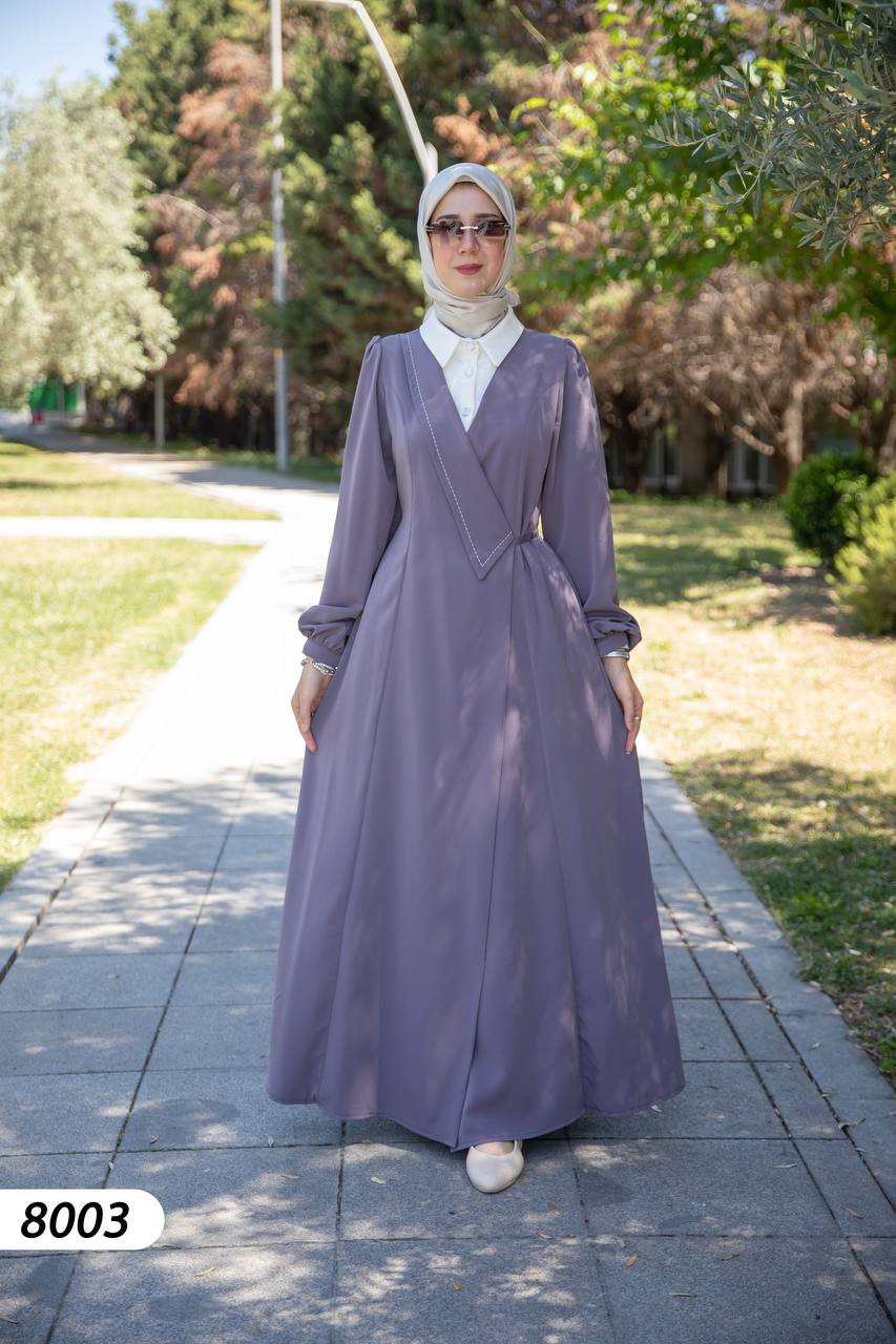Krep Kumaş Elbise 8003