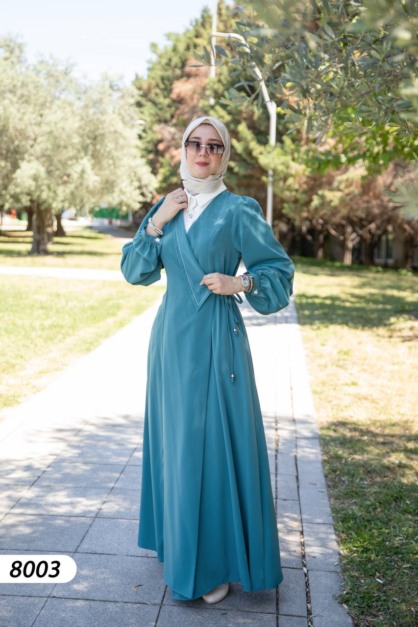Krep Kumaş Elbise 8003