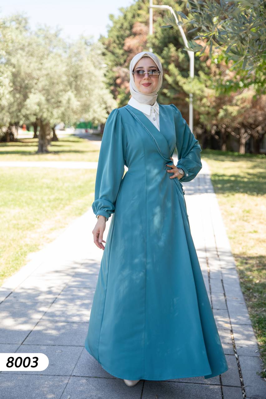 Krep Kumaş Elbise 8003