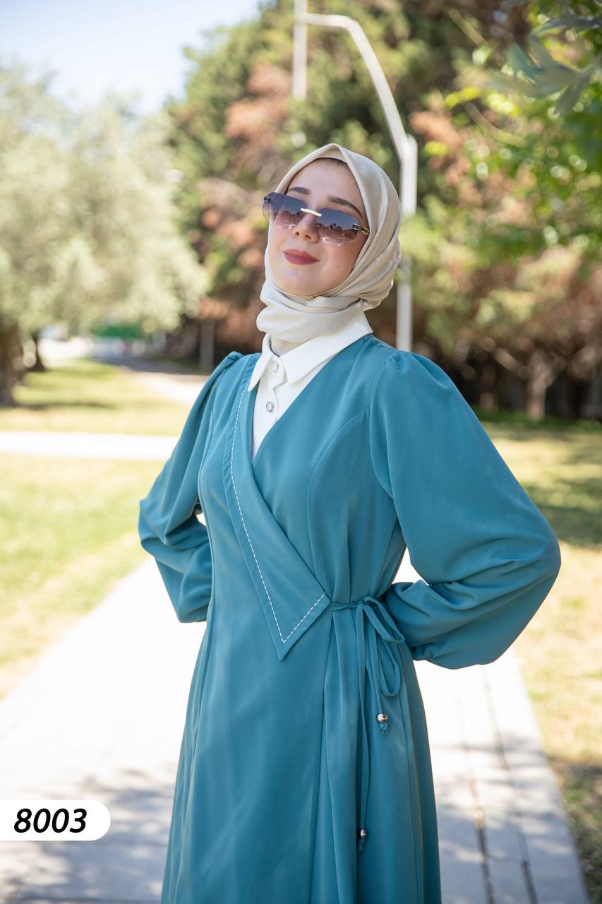 Krep Kumaş Elbise 8003