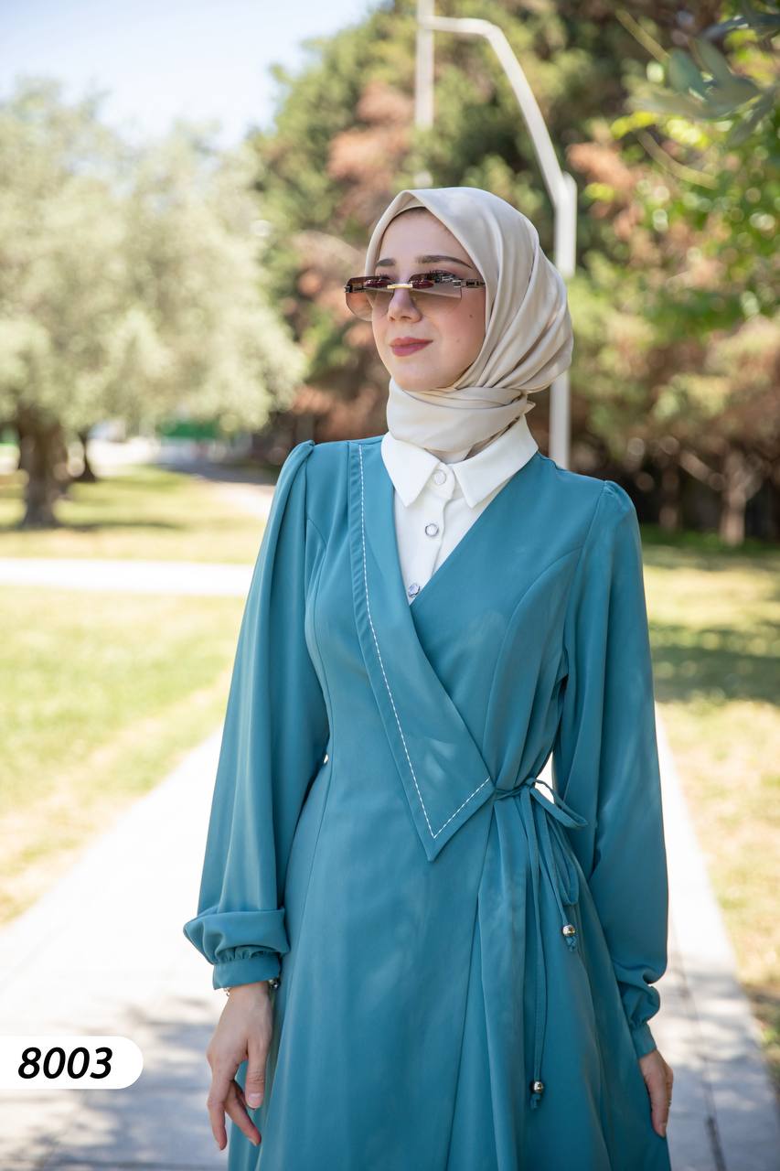 Krep Kumaş Elbise 8003