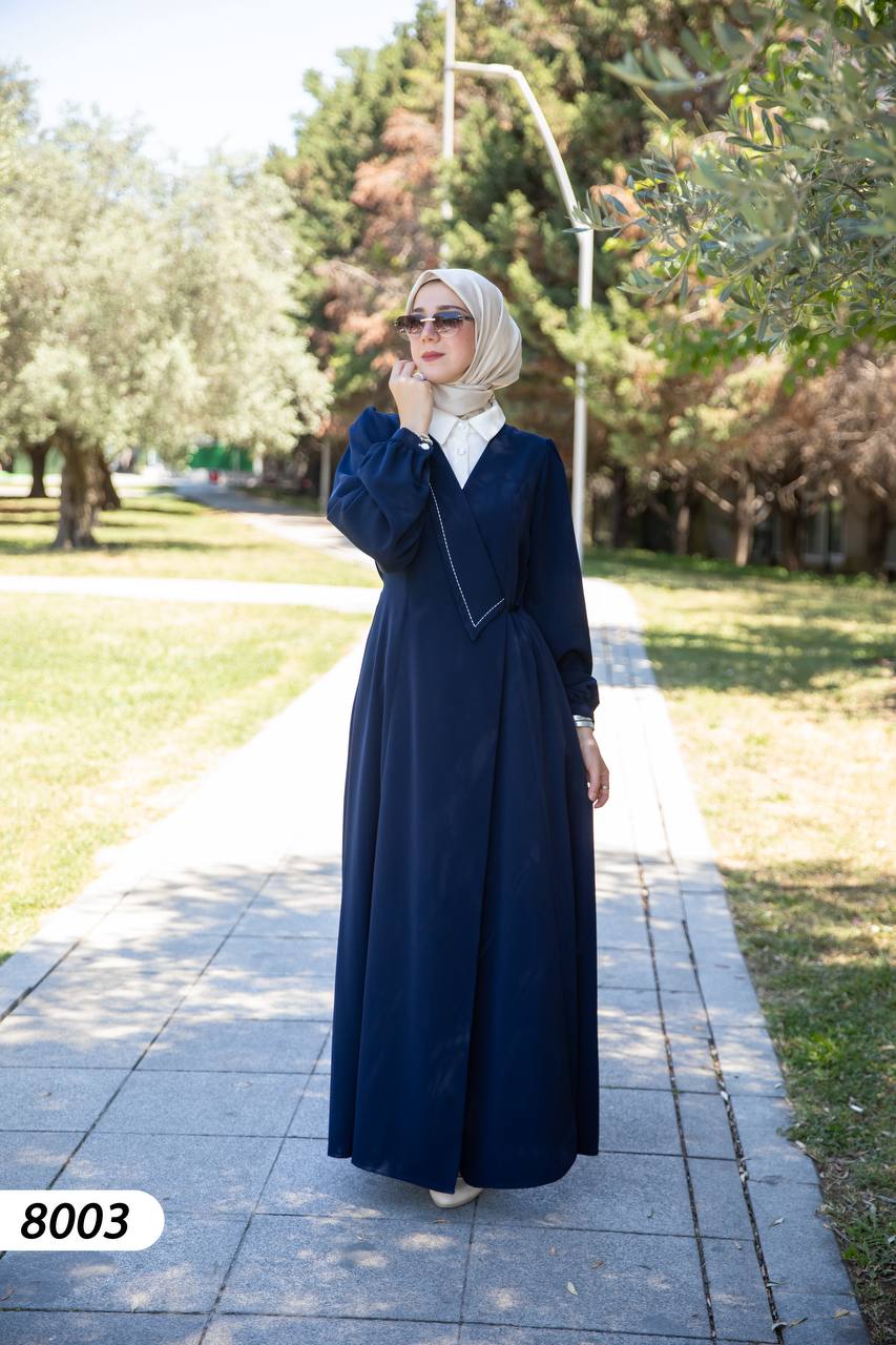 Krep Kumaş Elbise 8003