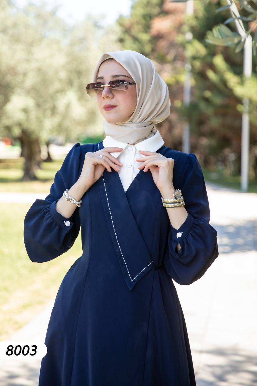 Krep Kumaş Elbise 8003