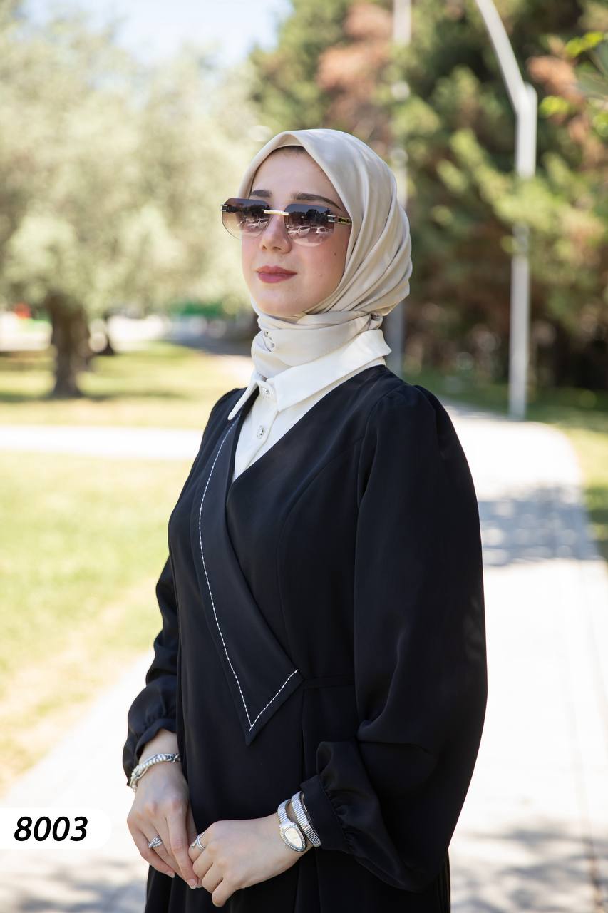 Krep Kumaş Elbise 8003