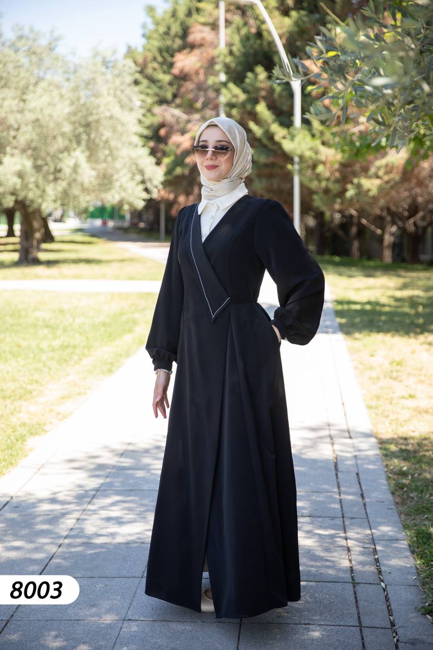 Krep Kumaş Elbise 8003