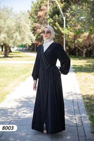 Krep Kumaş Elbise 8003