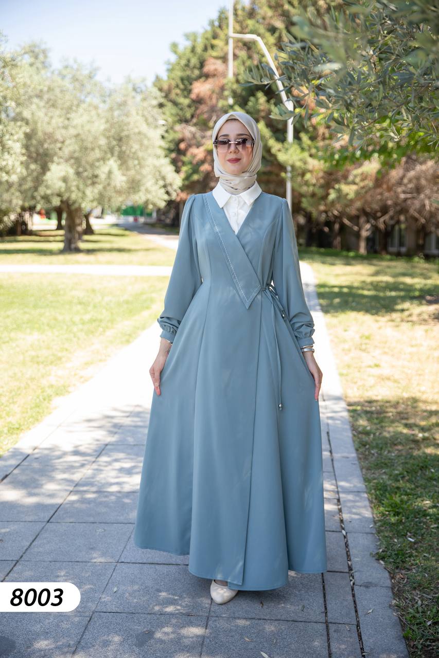 Krep Kumaş Elbise 8003