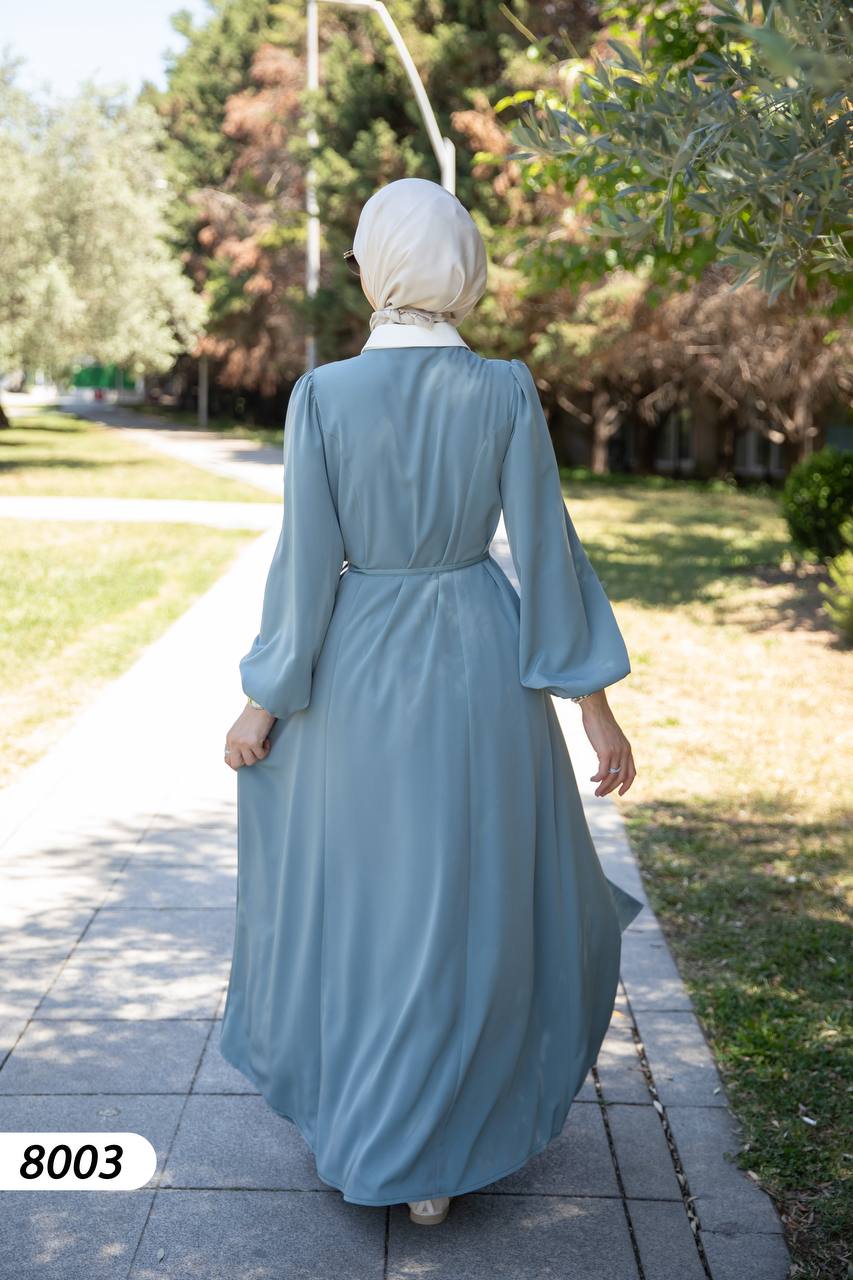Krep Kumaş Elbise 8003