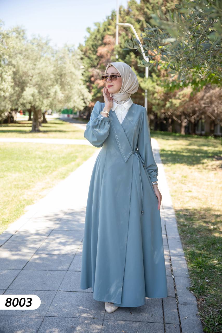Krep Kumaş Elbise 8003
