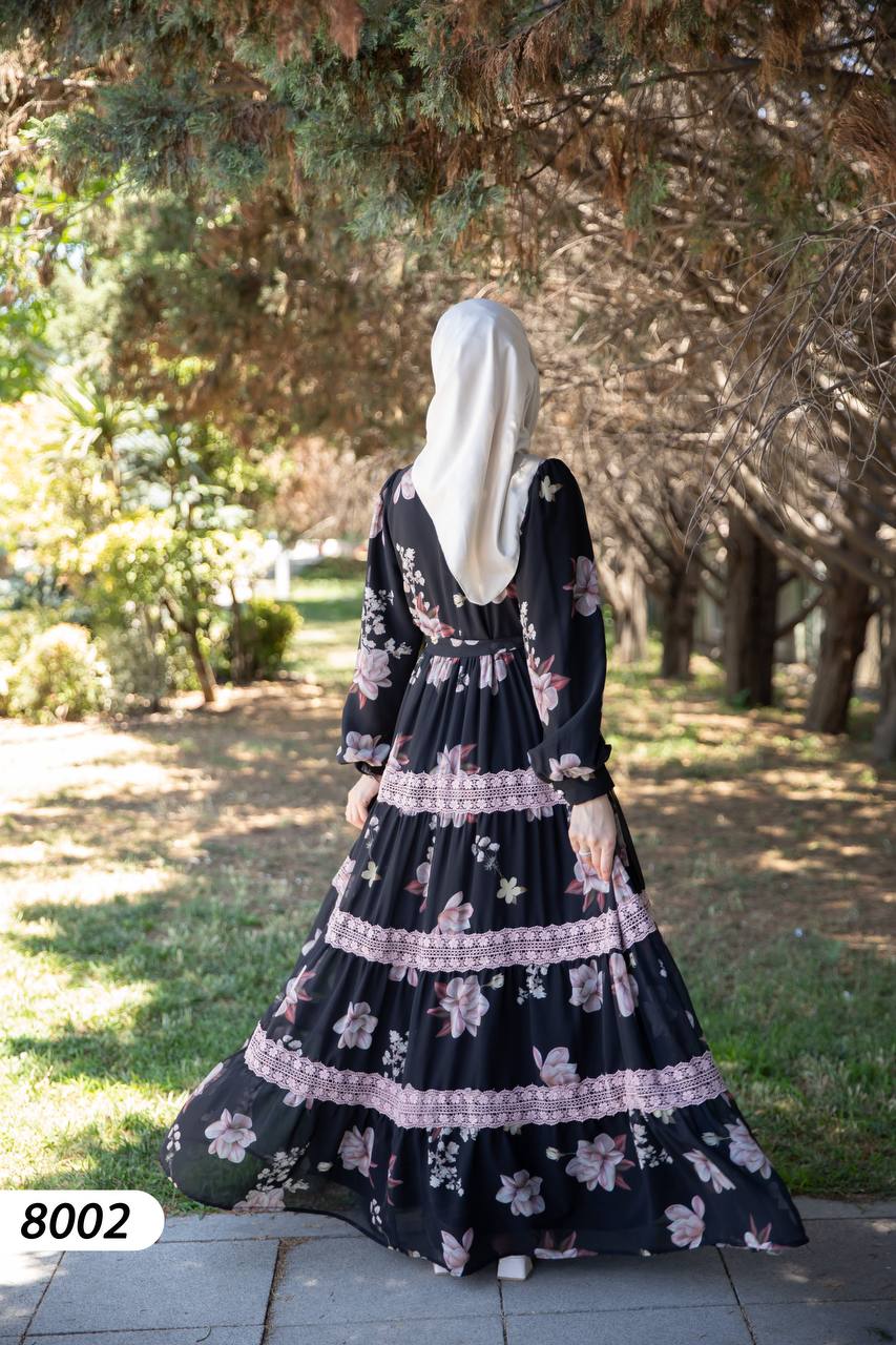 Şifon astarlı 8002