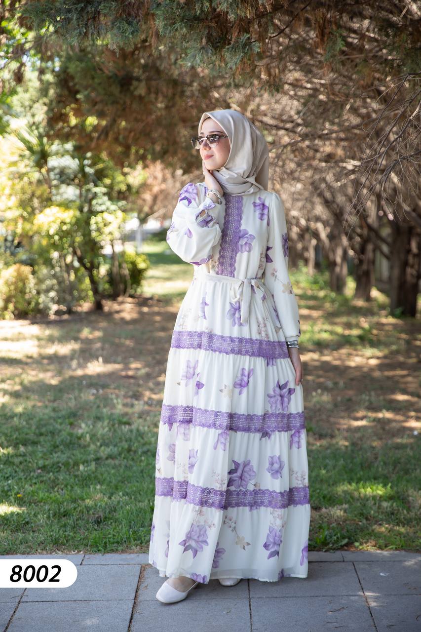 Şifon astarlı 8002