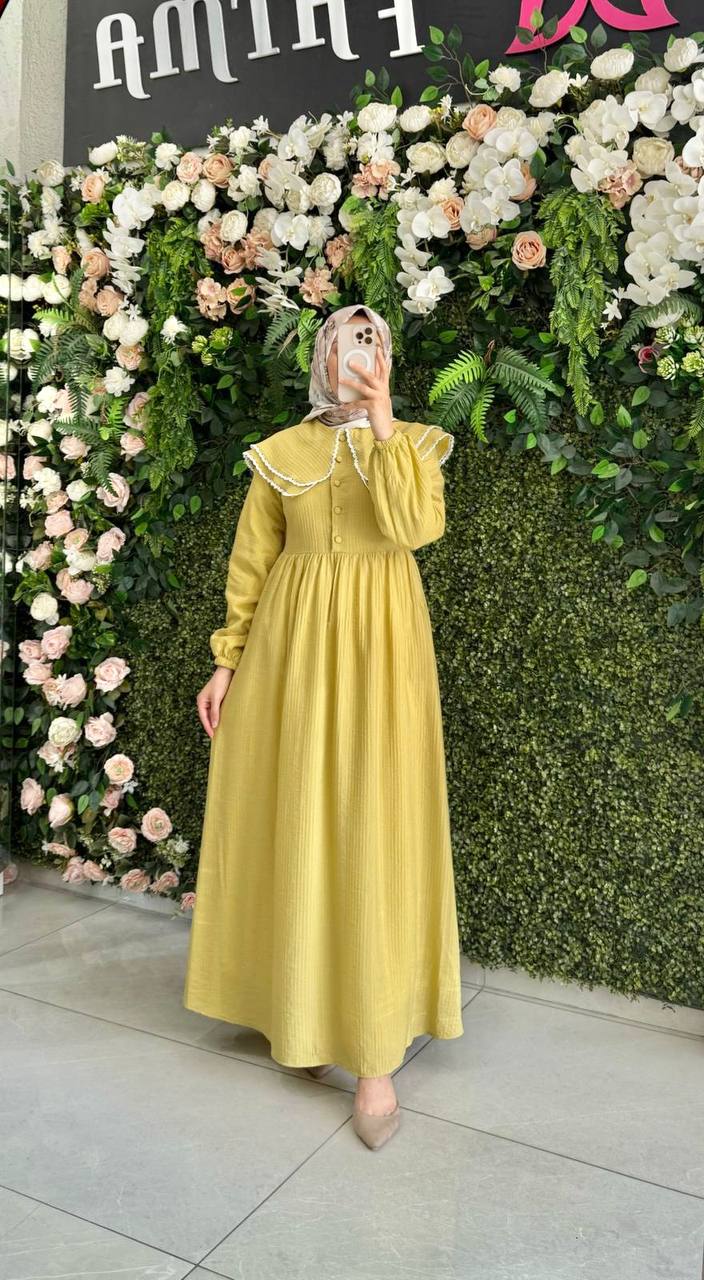 Lina astarlı elbise 8014