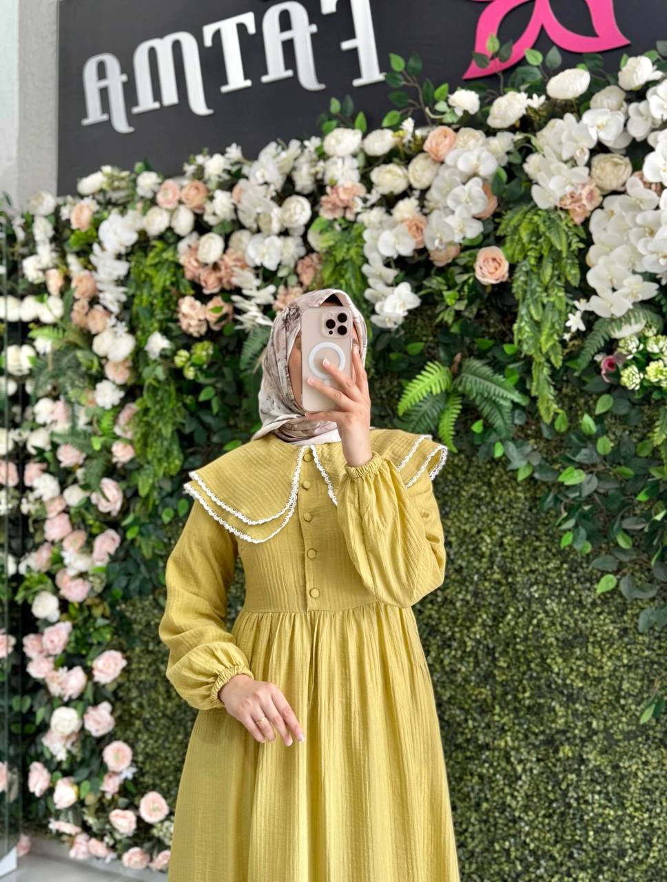 Lina astarlı elbise 8014