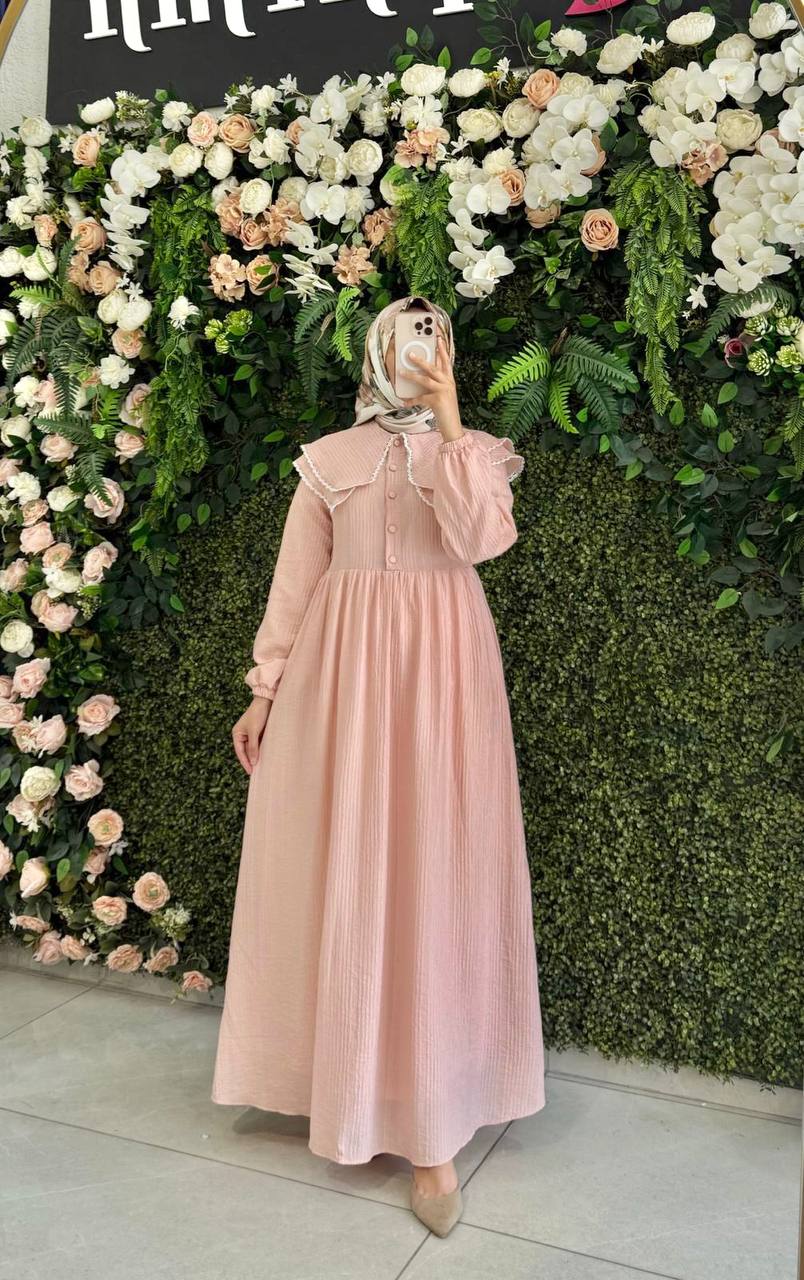 Lina astarlı elbise 8014