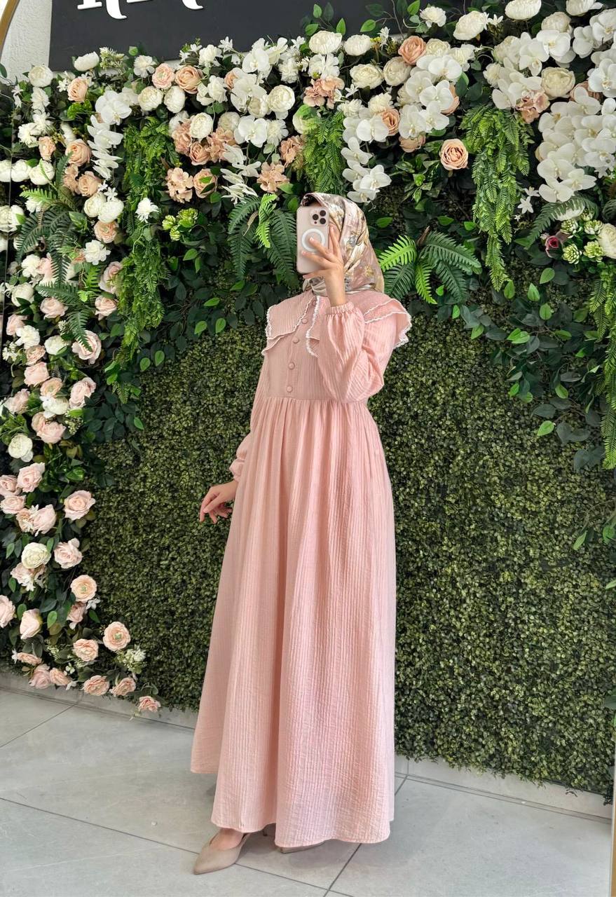 Lina astarlı elbise 8014