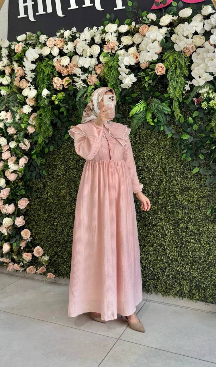Lina astarlı elbise 8014