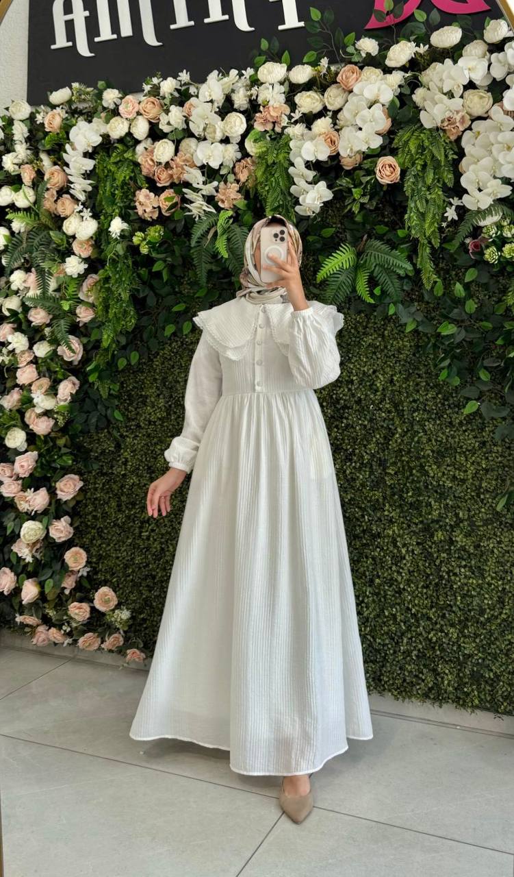 Lina astarlı elbise 8014