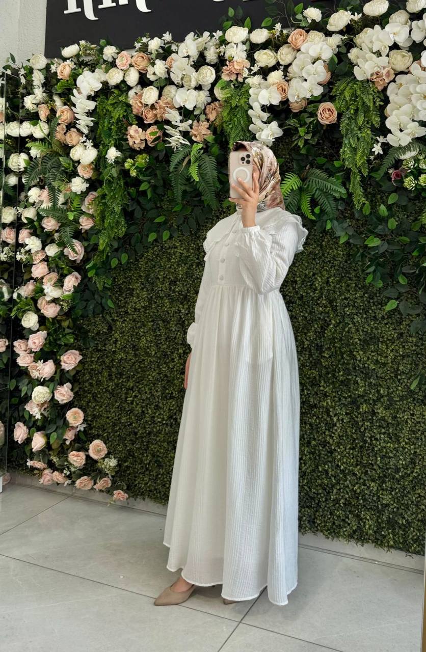 Lina astarlı elbise 8014