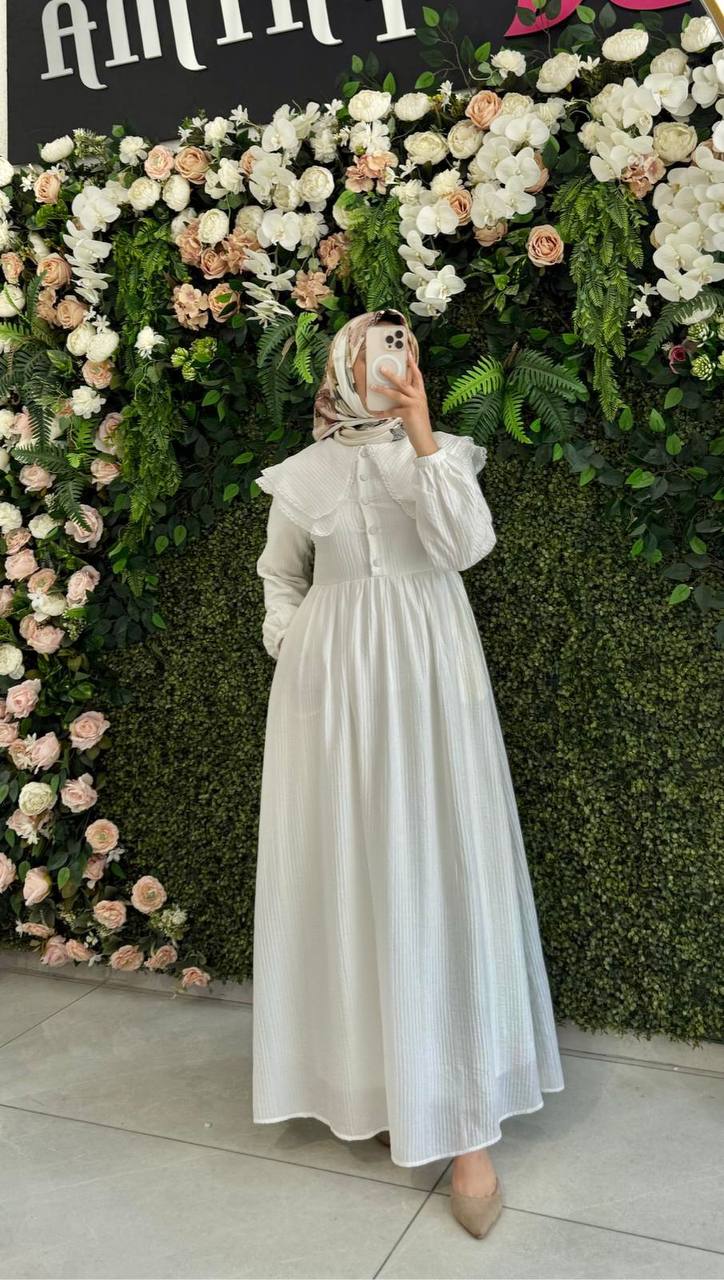 Lina astarlı elbise 8014