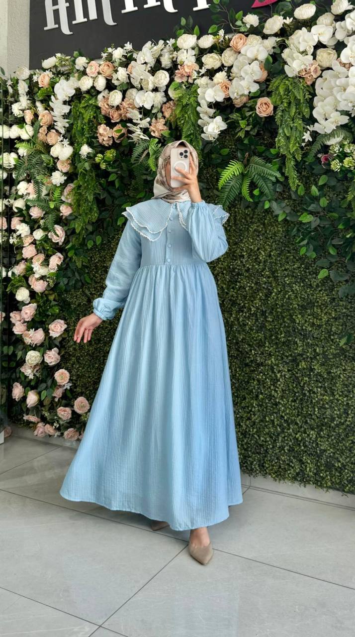 Lina astarlı elbise 8014