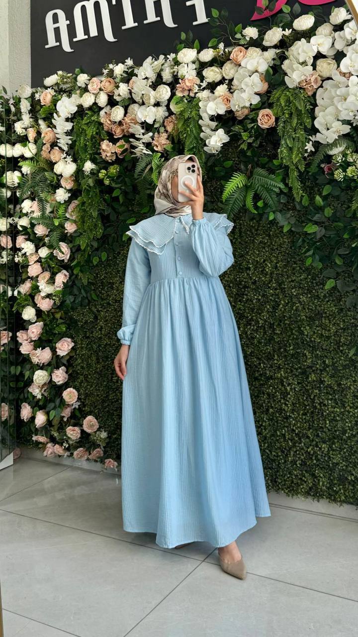 Lina astarlı elbise 8014