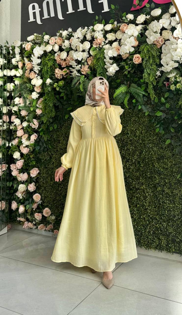 Lina astarlı elbise 8014