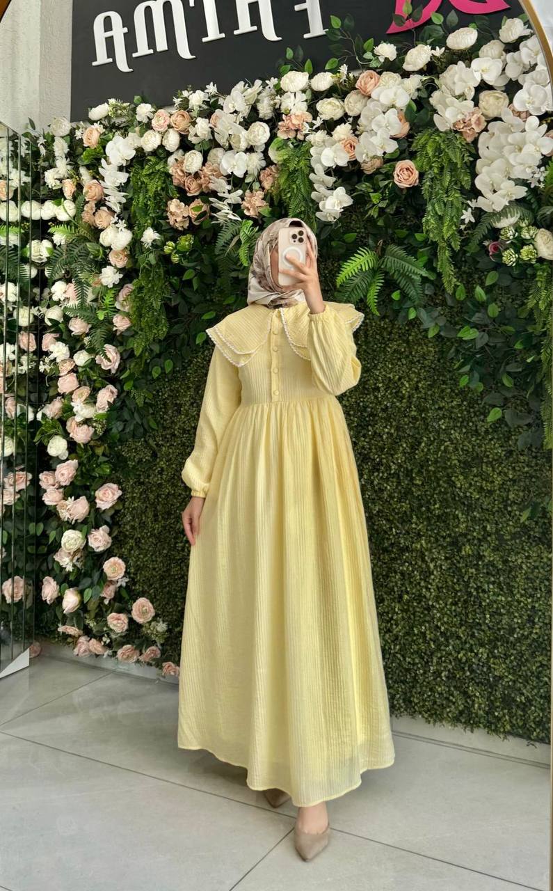 Lina astarlı elbise 8014