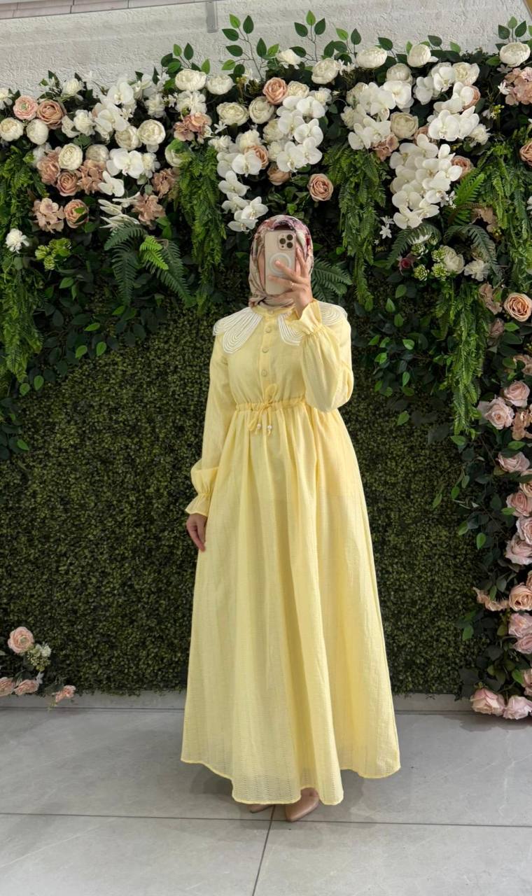 Pamuk Astarlı elbise 8026