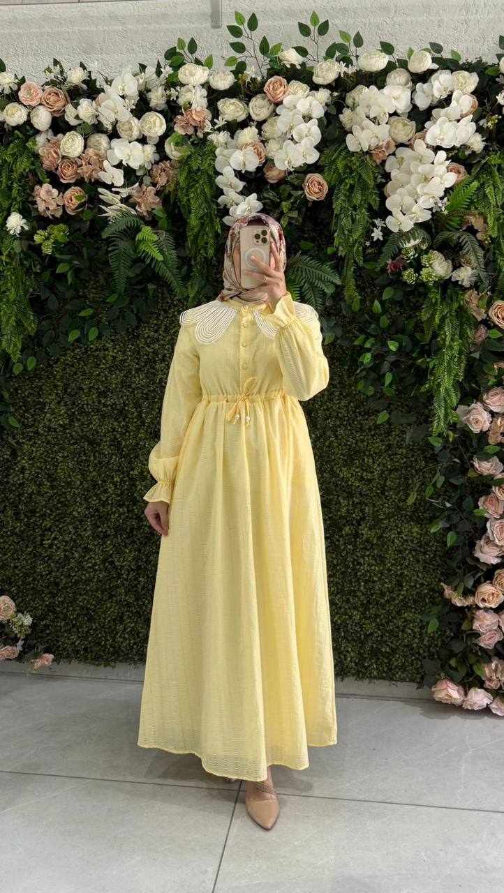 Pamuk Astarlı elbise 8026