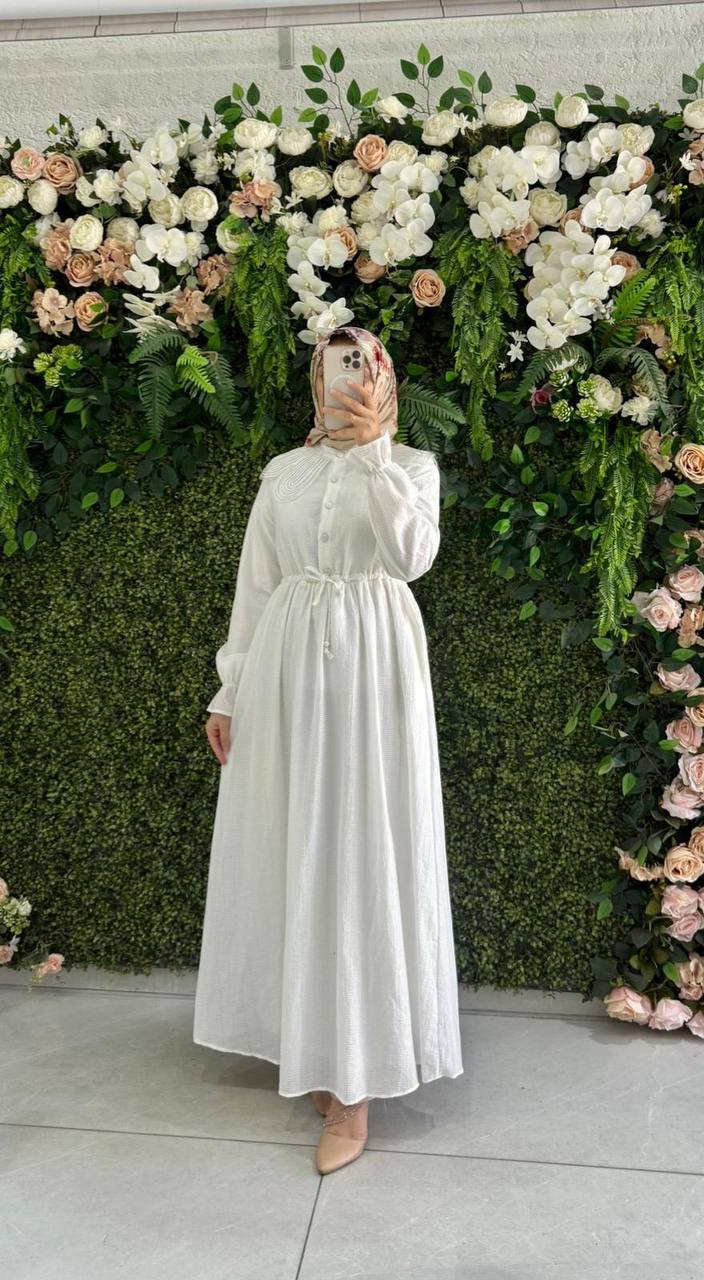 Pamuk Astarlı elbise 8026