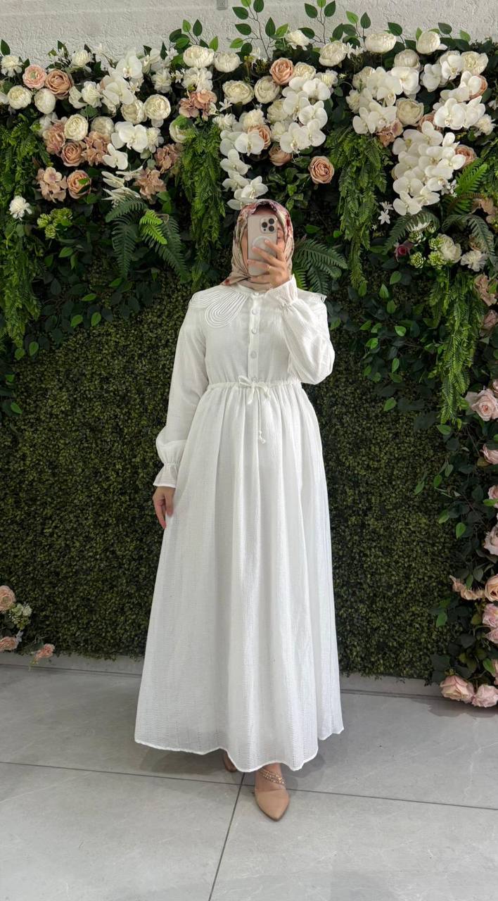 Pamuk Astarlı elbise 8026