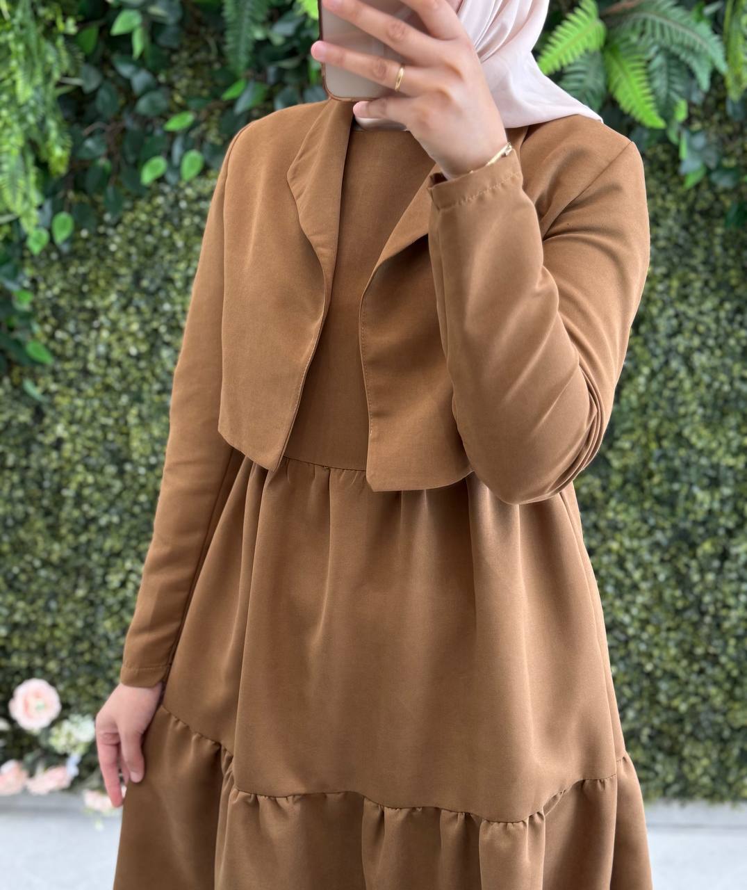 Modal ceketli elbise 8059