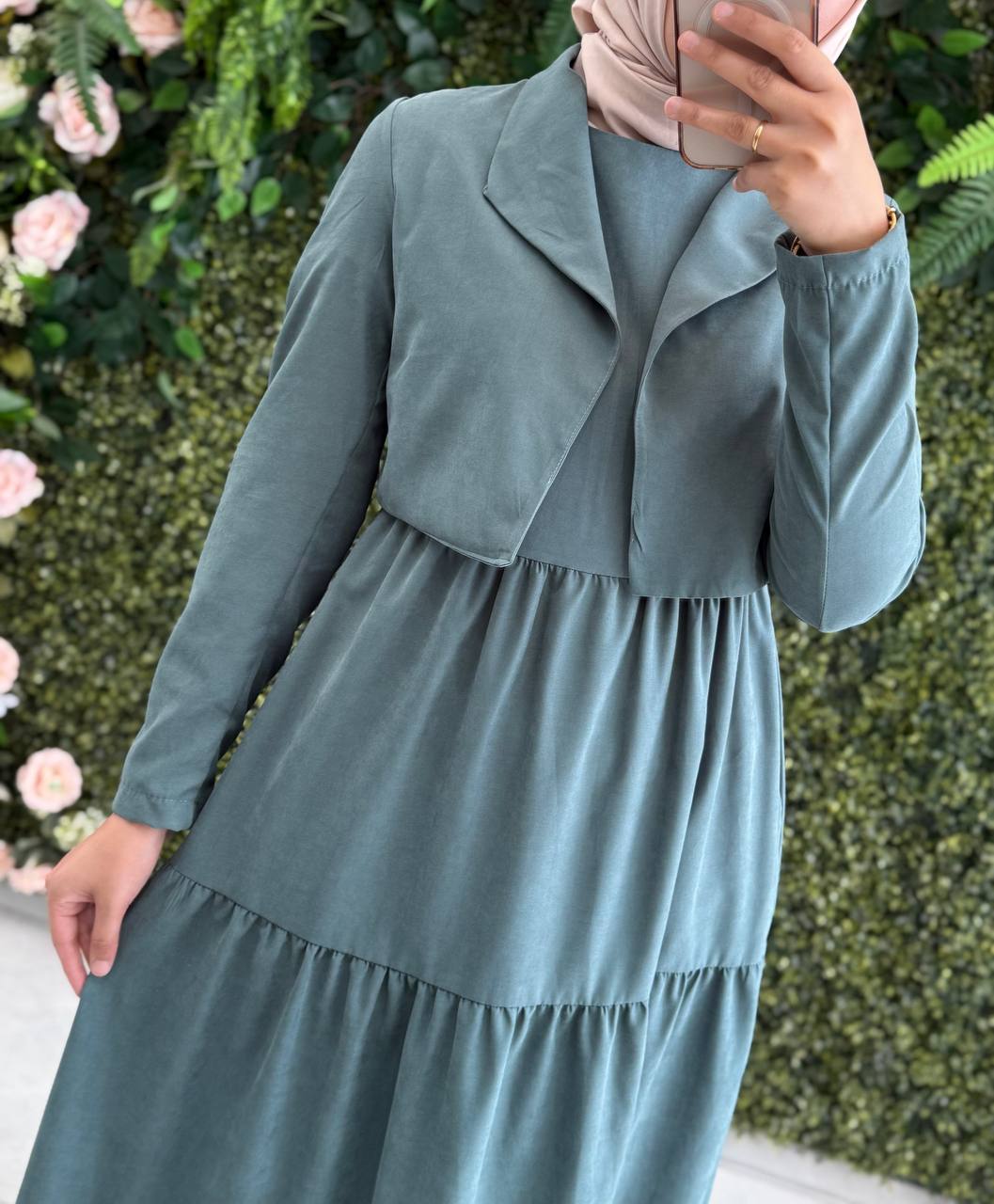 Modal ceketli elbise 8059