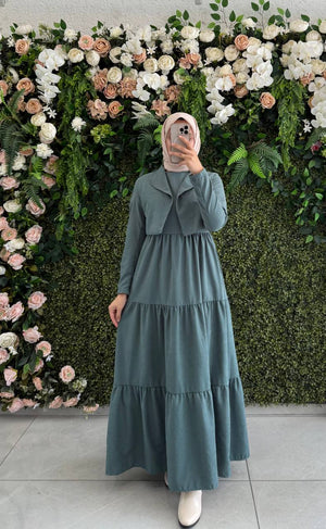 Modal ceketli elbise 8059