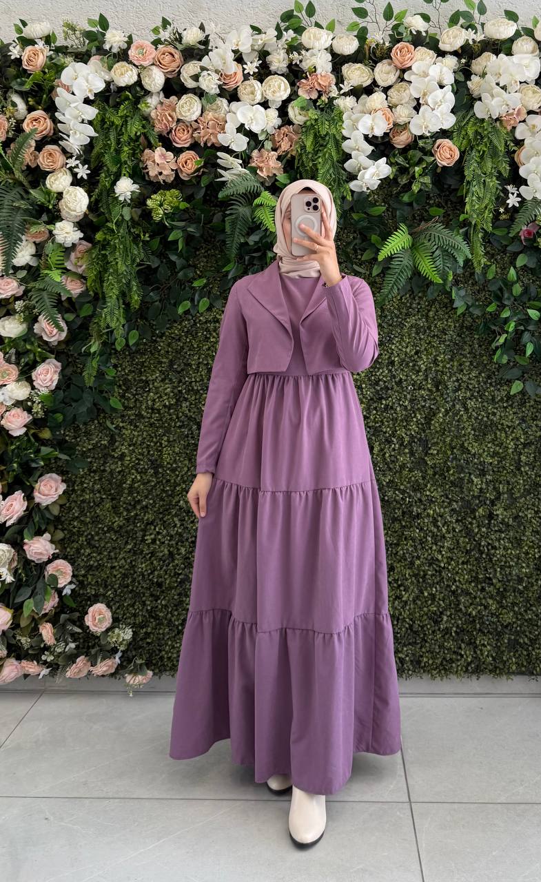 Modal ceketli elbise 8059