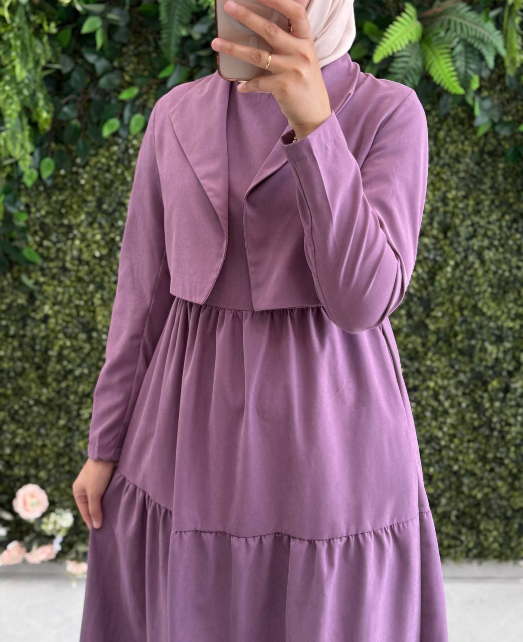 Modal ceketli elbise 8059