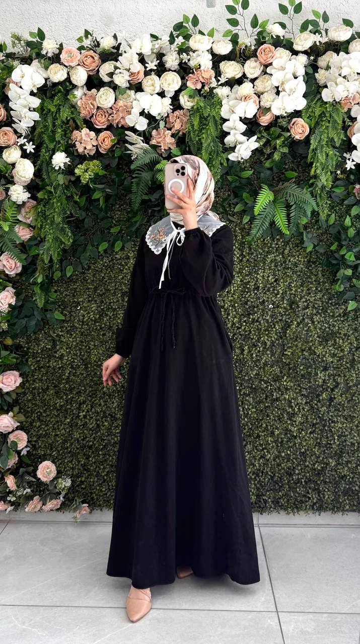 Kot yakalı Elbise 8092