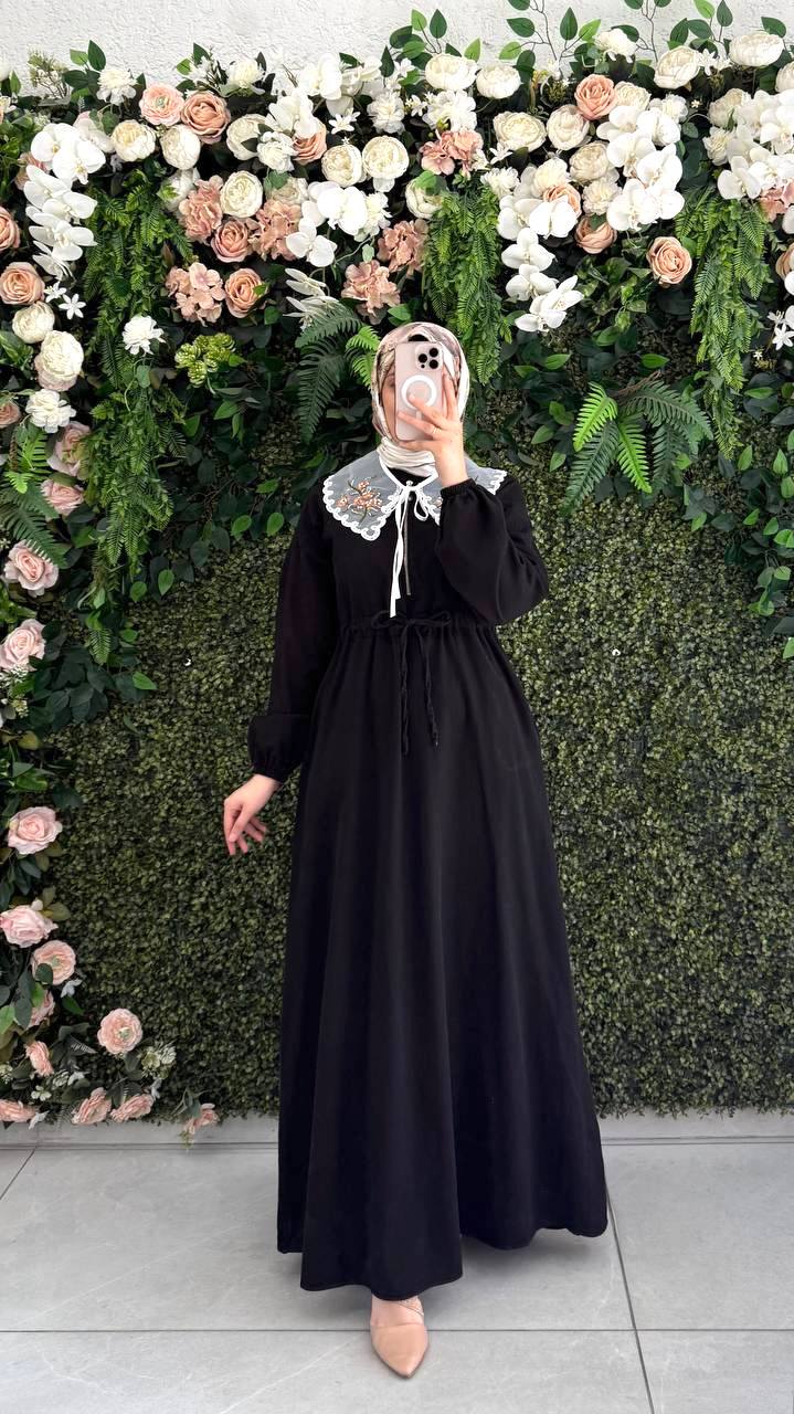 Kot yakalı Elbise 8092