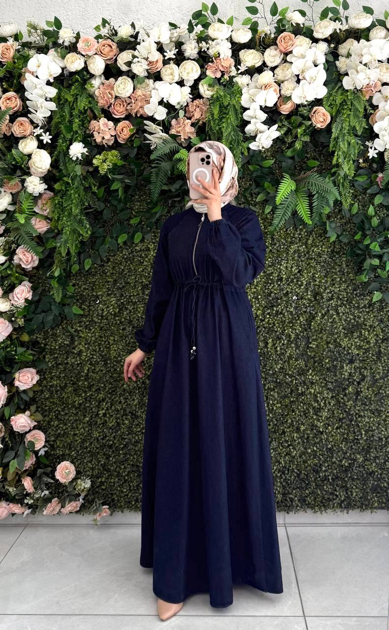 Kot yakalı Elbise 8092