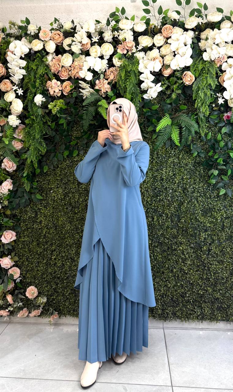 Kristal krep Elbise 9111