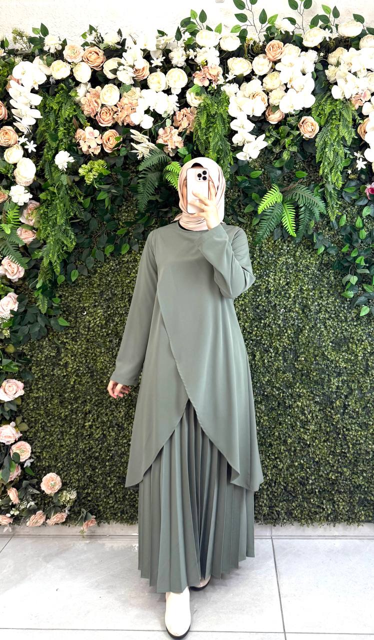 Kristal krep Elbise 9111