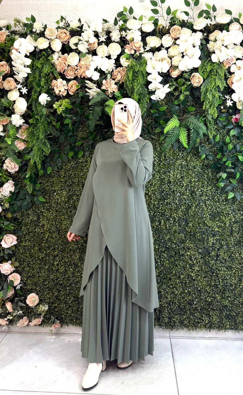 Kristal krep Elbise 9111