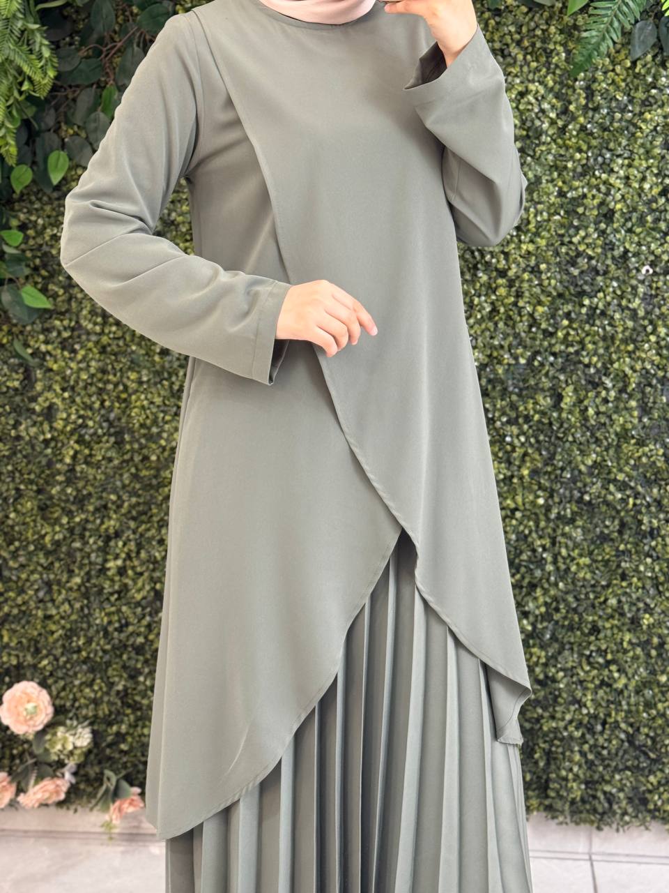 Kristal krep Elbise 9111