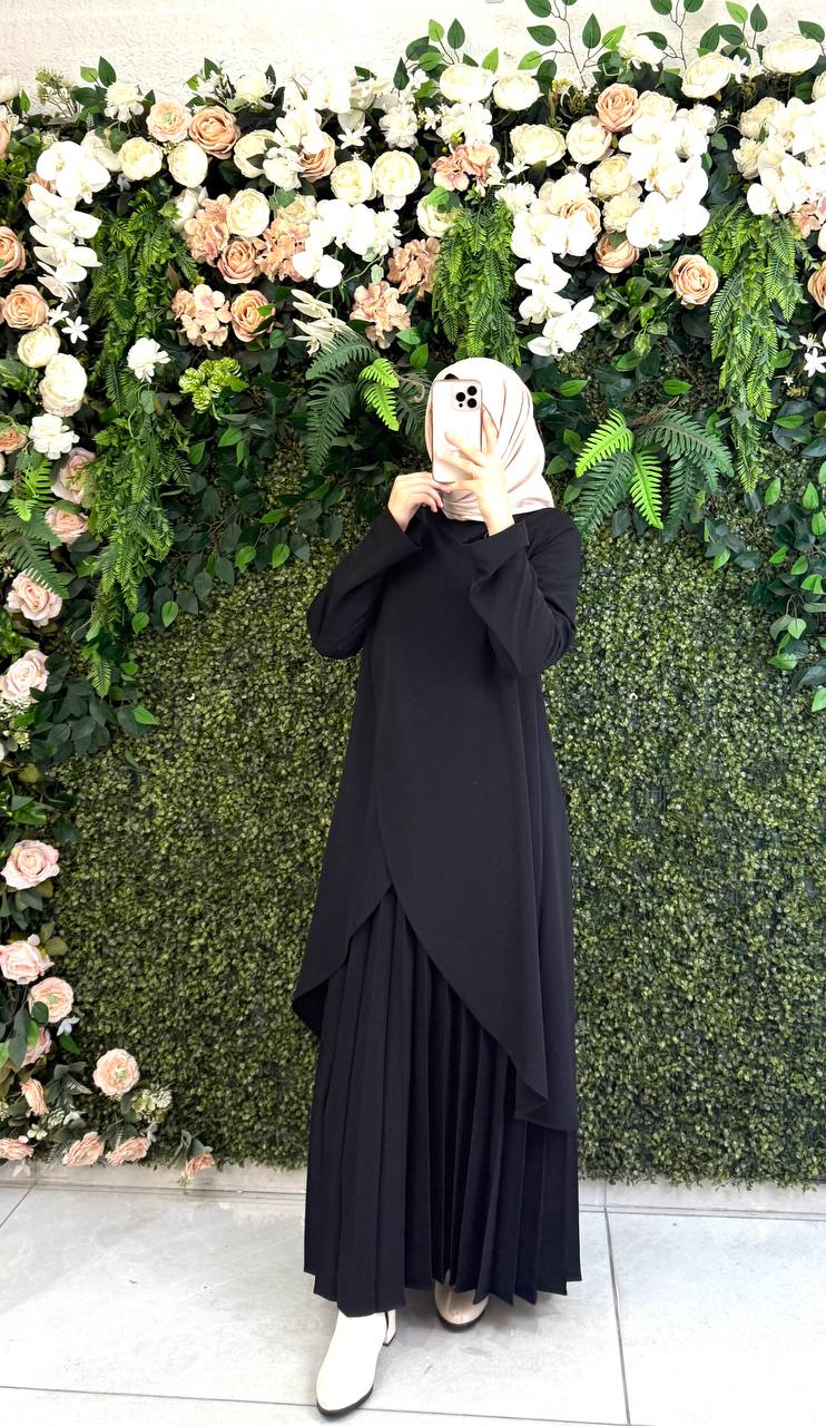 Kristal krep Elbise 9111